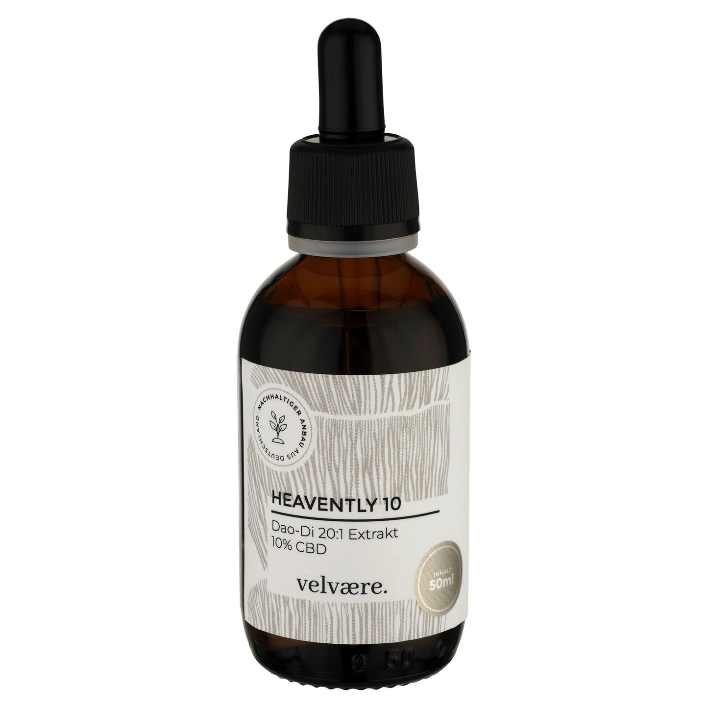 Velvaere Heavenly 10 Dao-Di 20:1 Extrakt + 10% CBD – hochkonzentrierter Pilzextrakt mit CBD, 50 ml Glasfläschchen, vegan, aus nachhaltigem Anbau