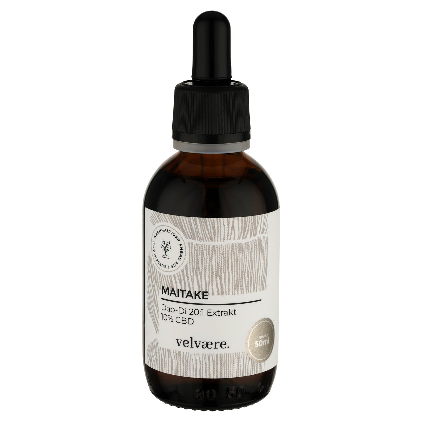 Velvaere Maitake Dao-Di 20:1 Extrakt + 10% CBD – hochkonzentrierter Pilzextrakt mit CBD, 50 ml Glasfläschchen, vegan, aus nachhaltigem Anbau