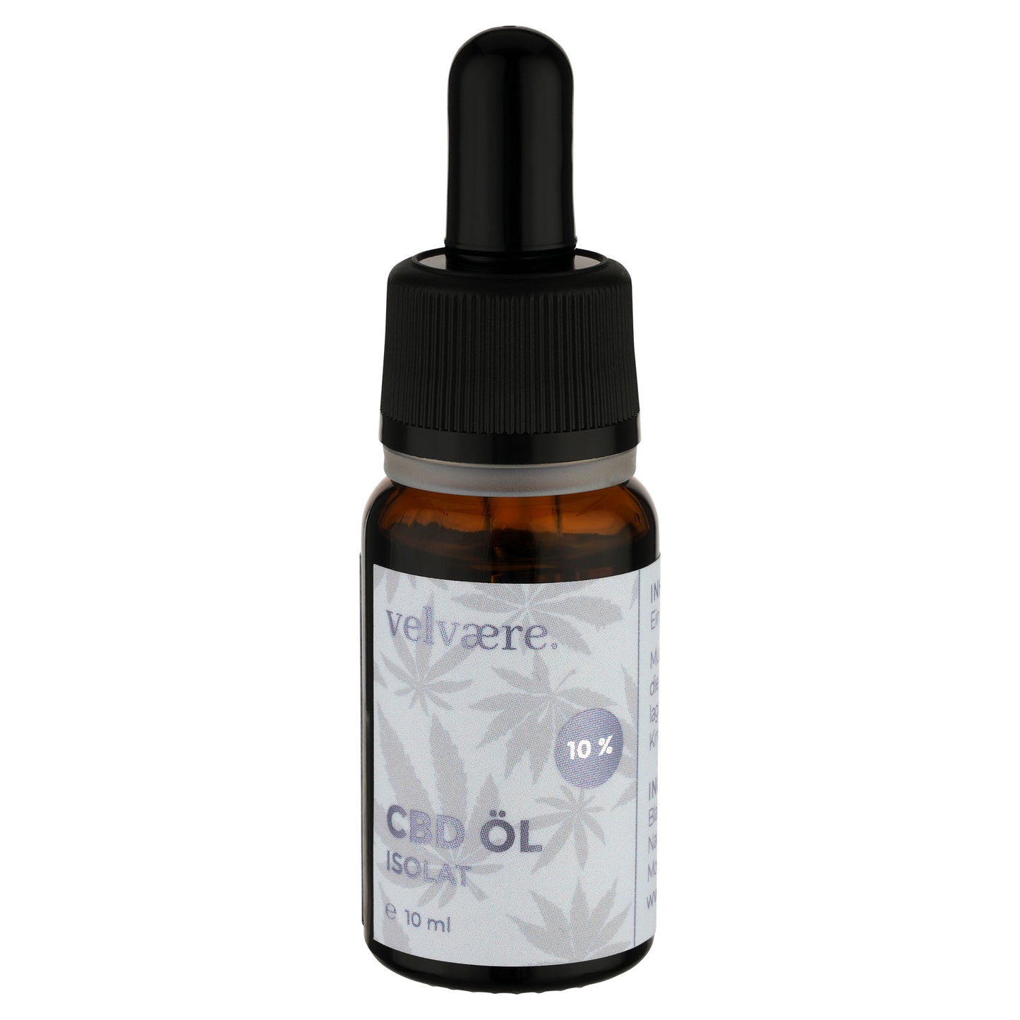 Velvaere CBD Isolat Öl 10 %, THC frei – 10 ml Braunglasflasche mit Pipette