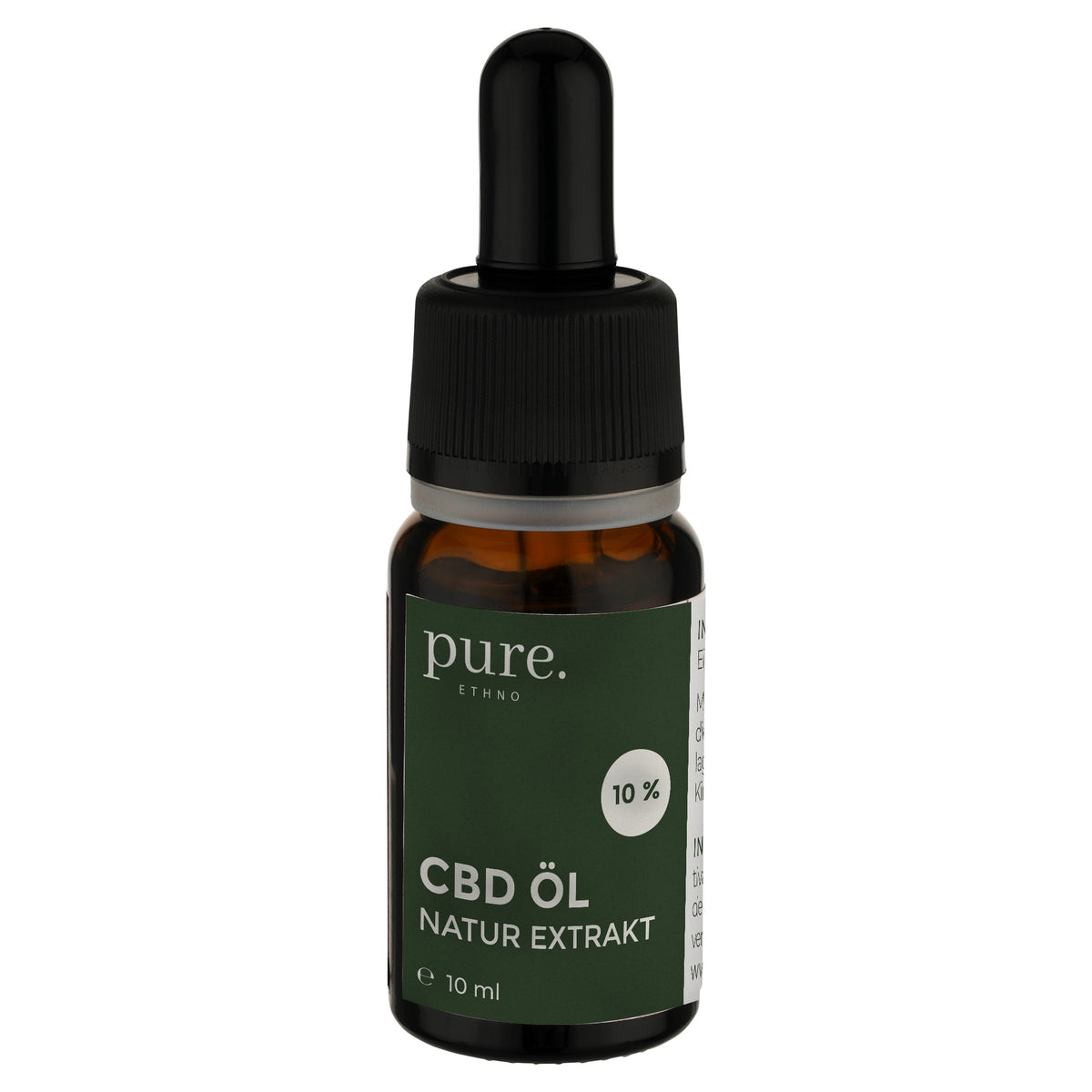 pure. ethno CBD Full Spectrum Öl 10 % – 10 ml Braunglasflasche mit Pipette