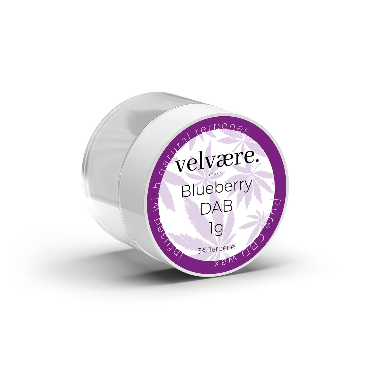 Velvaere Blueberry DAB – 1g, CBD Wax mit 3% natürlichen Terpenen, beeriges Aroma, im praktischen Döschen