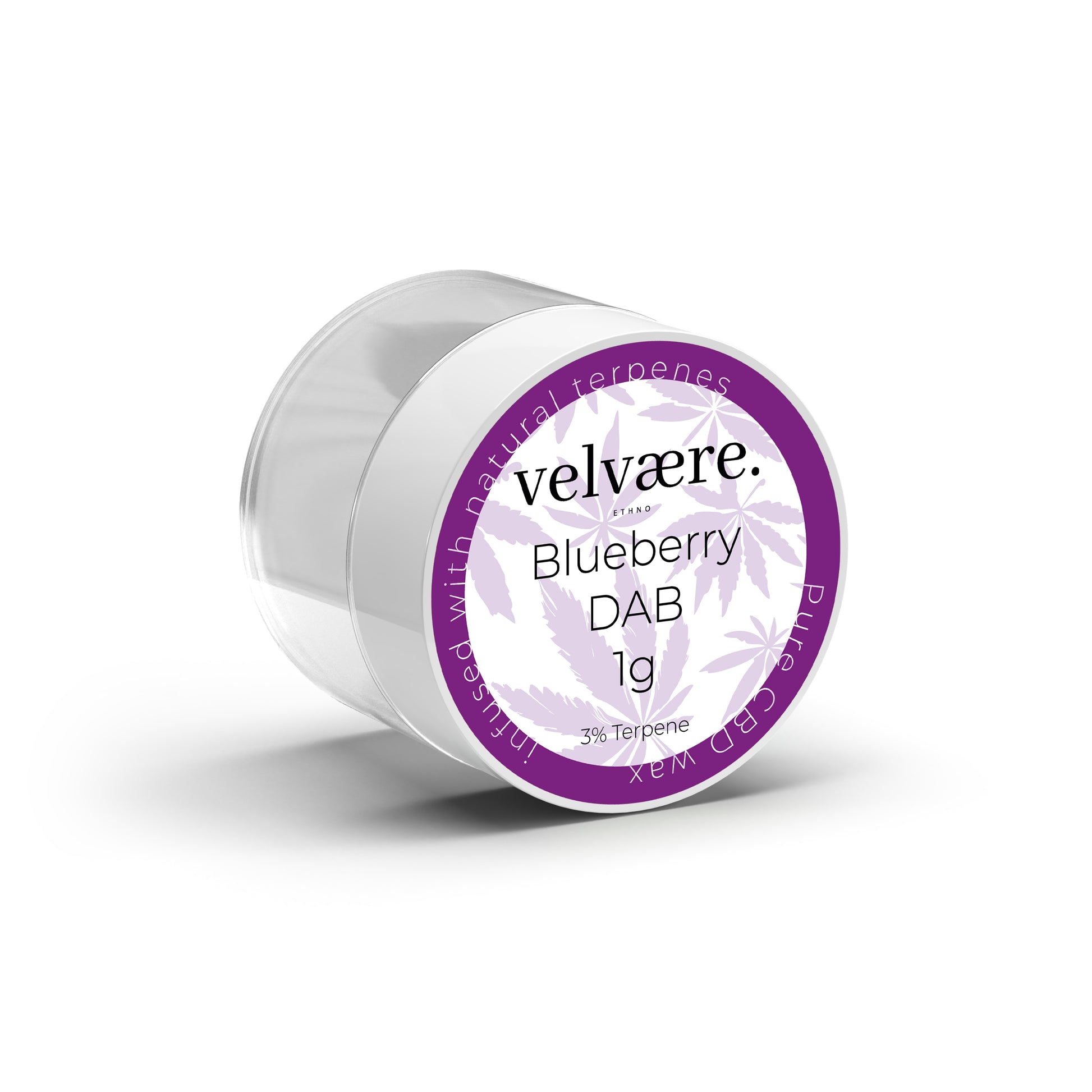 Velvaere Blueberry DAB – 1g, CBD Wax mit 3% natürlichen Terpenen, beeriges Aroma, im praktischen Döschen