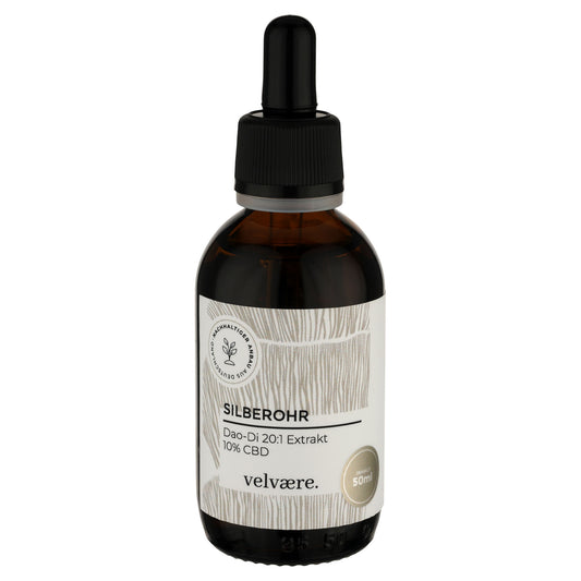 Velvaere Silberohr Dao-Di 20:1 Extrakt + 10% CBD – hochkonzentrierter Pilzextrakt mit CBD, 50 ml Glasfläschchen, vegan, aus nachhaltigem Anbau
