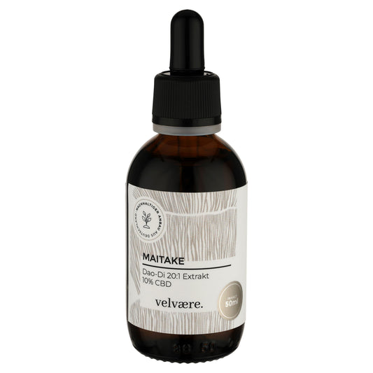 Velvaere Maitake Dao-Di 20:1 Extrakt + 10% CBD – hochkonzentrierter Pilzextrakt mit CBD, 50 ml Glasfläschchen, vegan, aus nachhaltigem Anbau