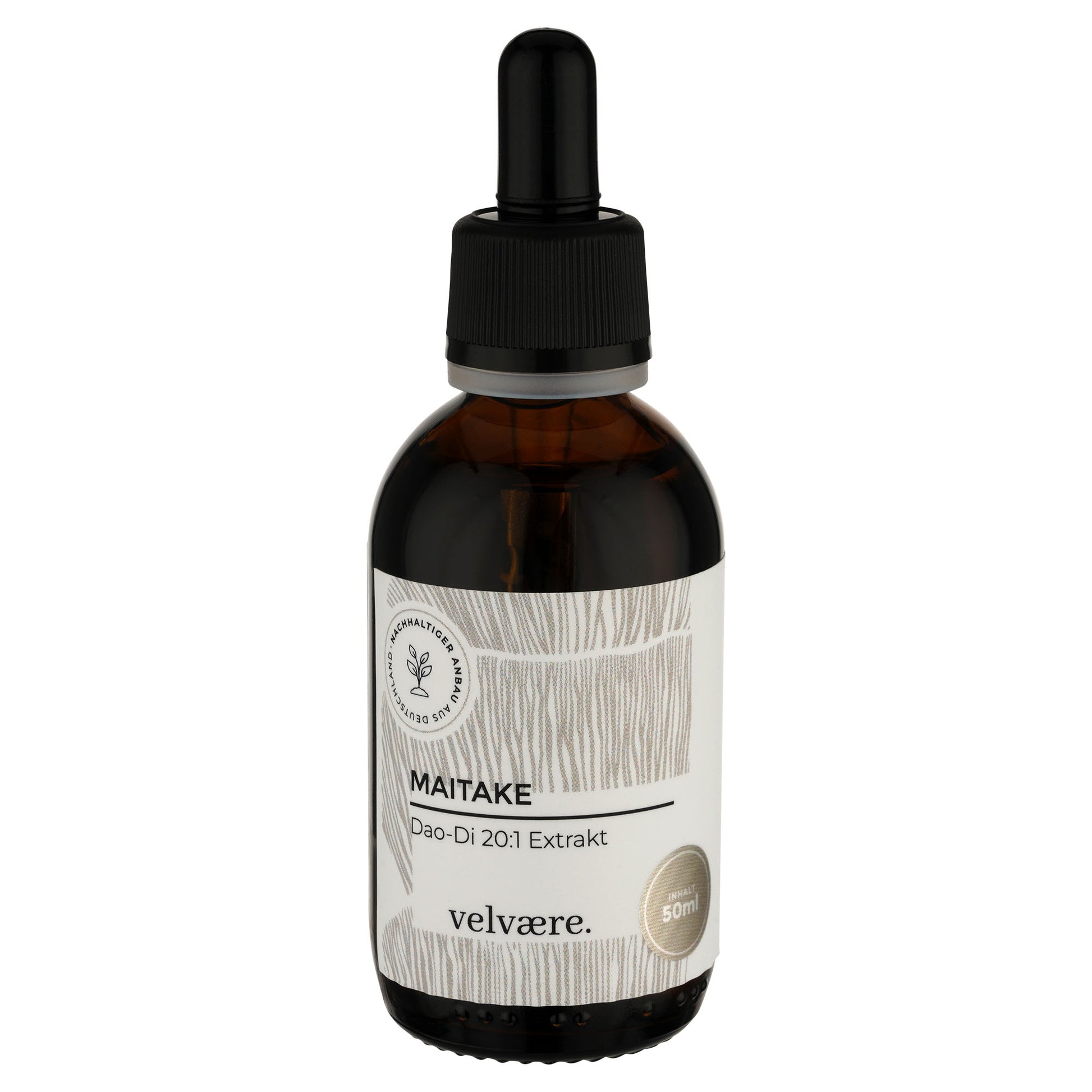 Velvaere Maitake Dao-Di 20:1 Extrakt – hochkonzentrierter Pilzextrakt im 50 ml Glasfläschchen, vegan, aus nachhaltigem Anbau