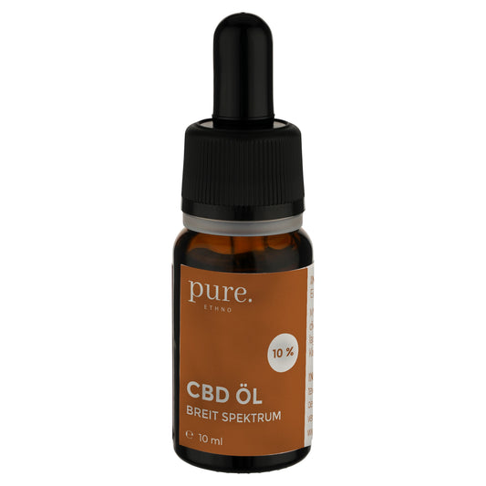 CBD Öl 10 Prozent Breit Spektrum – 10 ml Braunglasflasche mit Pipette