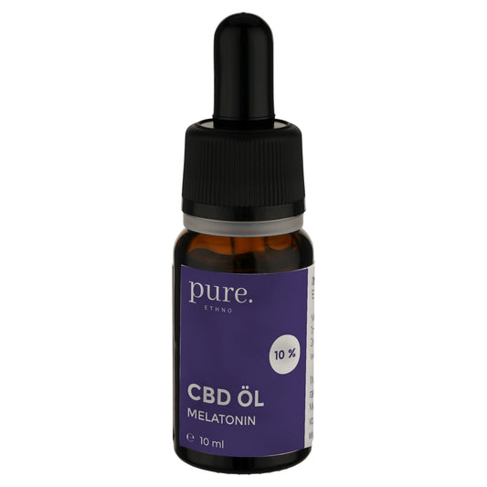 Pure Ethno CBD Öl 10 % mit Melatonin – 10 ml Braunglasflasche mit Pipette