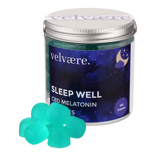 Velvaere Sleep Well Gummies – CBD, CBN und Melatonin Gummibärchen, THC-frei