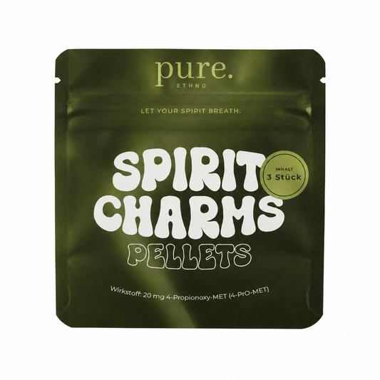 4-PrO-MET Pellets 20 mg Spirit Charms – Research Chemical Tryptamin-Derivat Verpackung