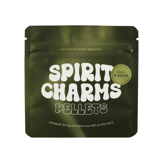 4-PrO-MET Pellets 20 mg Spirit Charms – Research Chemical Tryptamin-Derivat Verpackung